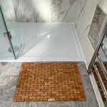 Eco Bath London Bamboo Bath Mat - Roll Up Shower Mat, Anti - Slip and Waterproof Bathroom Spa Shower Mat - Eco Bath London