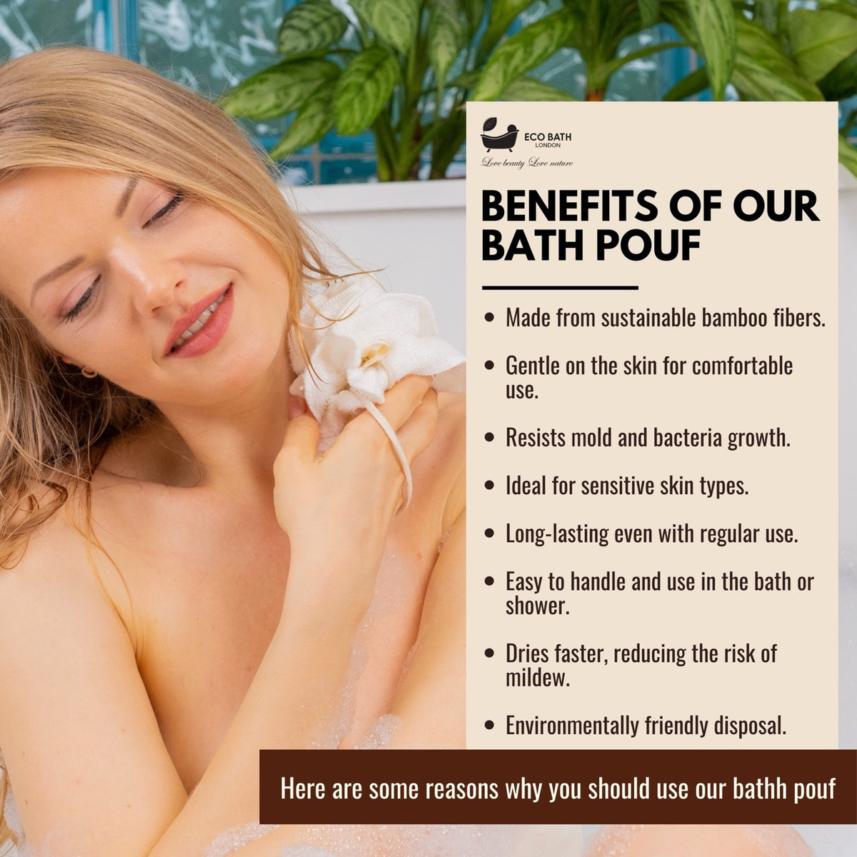 Bade- und Duschhocker aus Öko-Bambus