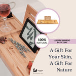 Luxuriöses Bambus-Badetablett