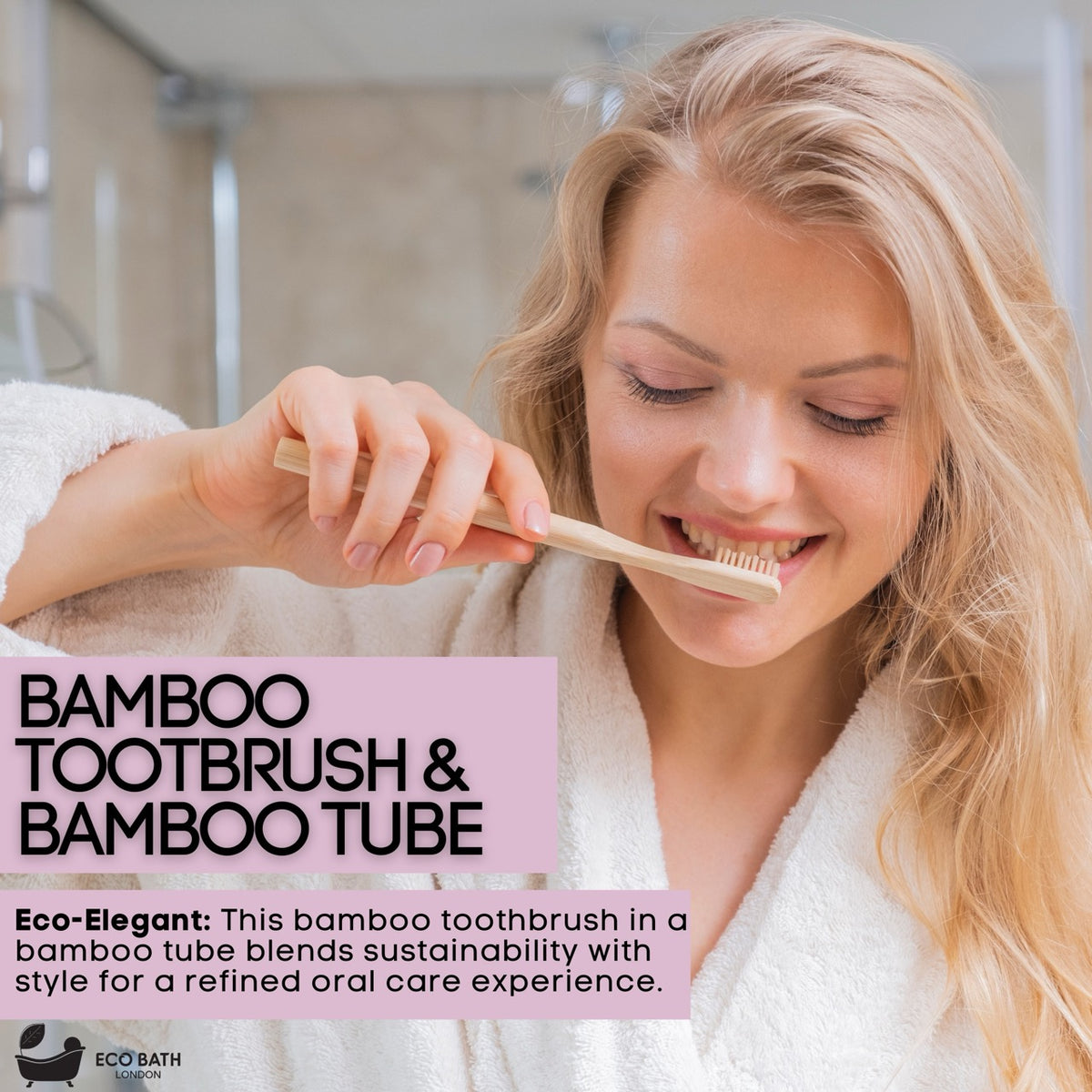 Brosse à dents en bambou Eco Bath dans un tube en bambou | Premier pas vers une vie durable
