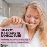 Brosse à dents en bambou Eco Bath dans un tube en bambou | Premier pas vers une vie durable