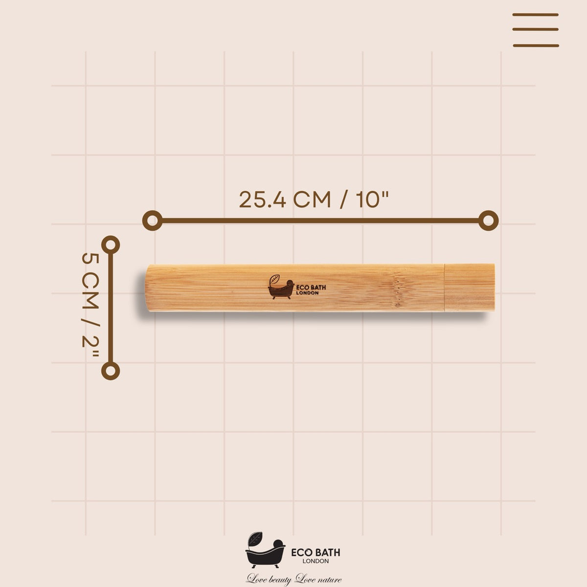 Brosse à dents en bambou Eco Bath dans un tube en bambou | Premier pas vers une vie durable
