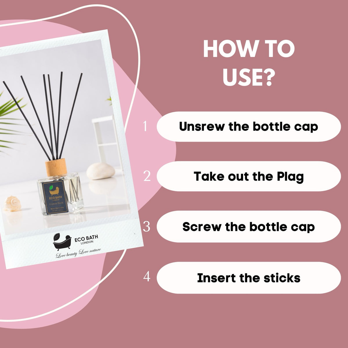 Eco Bath London Cotton Fresh Reed Diffusor