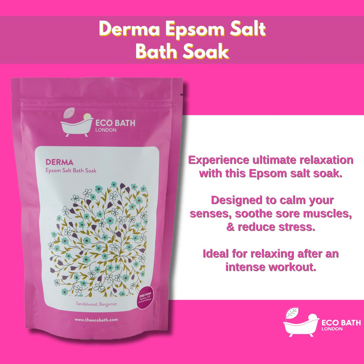 Eco Bath Derma Epsom Salt Bath Soak – Beutel | 500g und 1000g