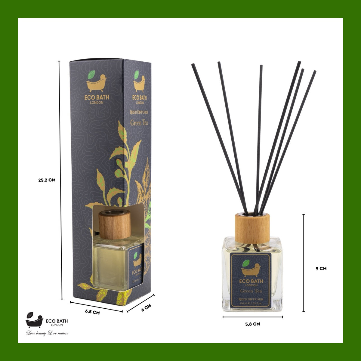 Eco Bath London Green Tea Reed Diffusor