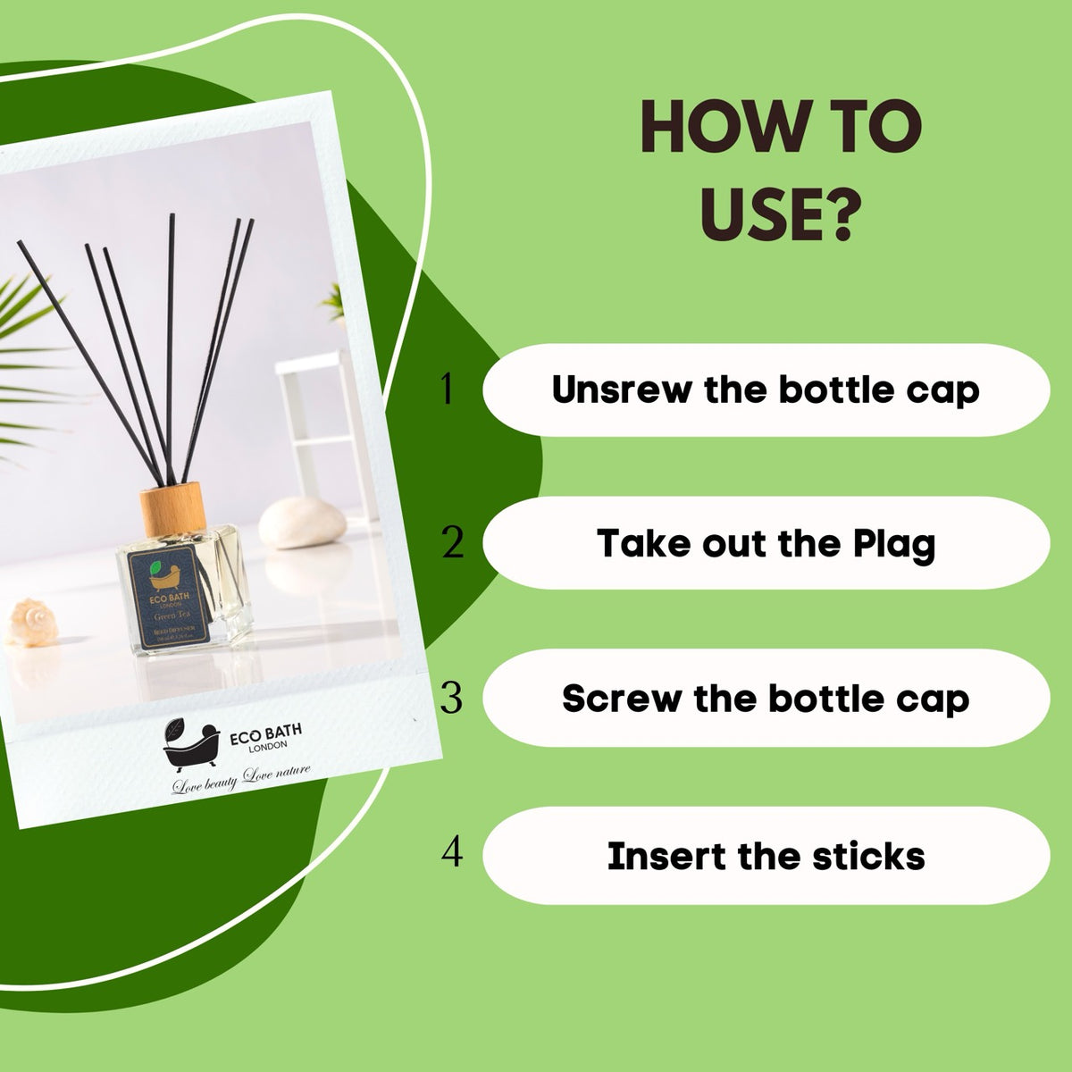 Eco Bath London Green Tea Reed Diffusor