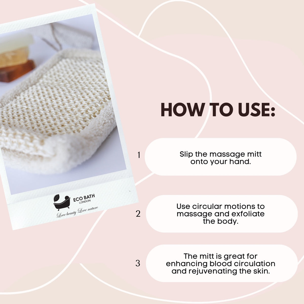 Öko-Badehandschuh aus Bambus und natürlichem Sisal