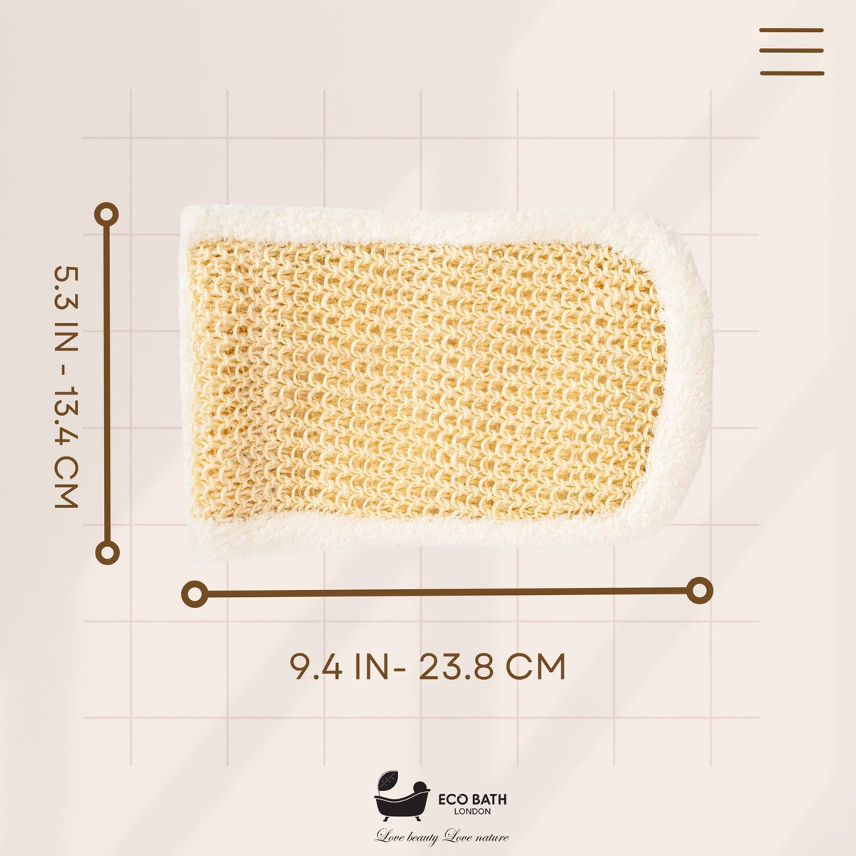 Öko-Badehandschuh aus Bambus und natürlichem Sisal