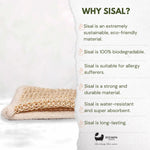 Eco Bath Natural Bamboo & Sisal Back Strap