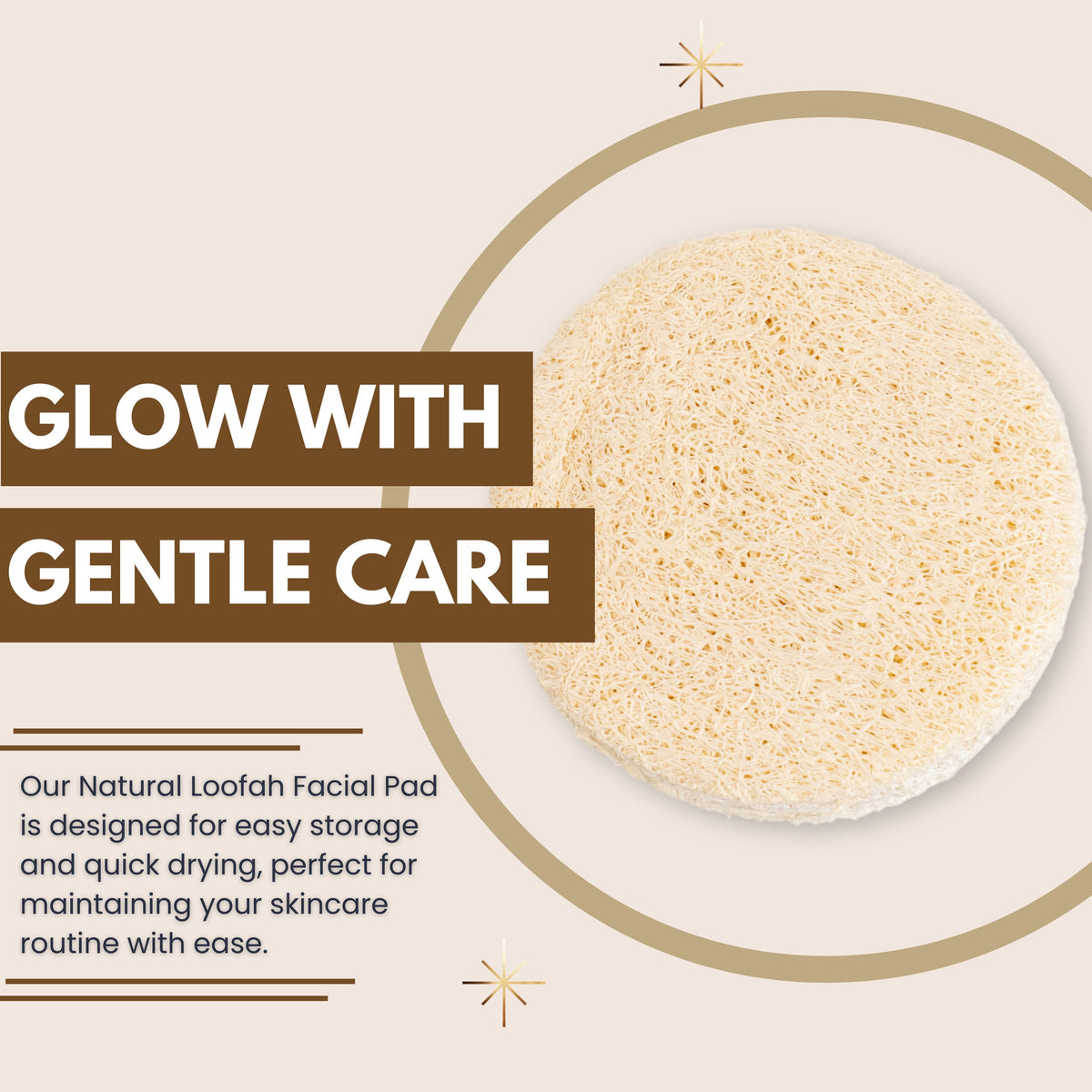 Eco Bath Natürliche Luffa-Gesichtspads