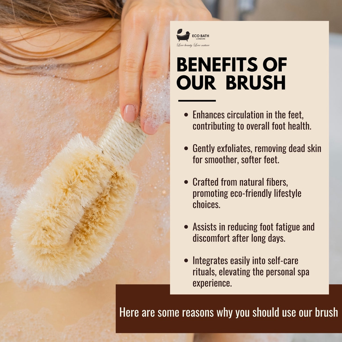 Eco Bath Natural Sisal Rundbürste im japanischen Stil