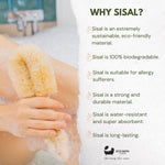 Eco Bath Natural Sisal Rundbürste im japanischen Stil