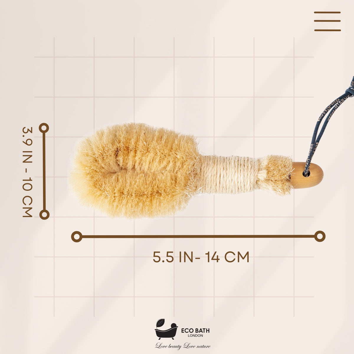 Eco Bath Natural Sisal Rundbürste im japanischen Stil