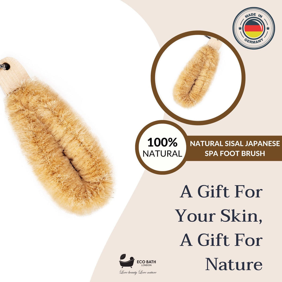 Japanische Spa-Fußbürste aus natürlichem Sisal