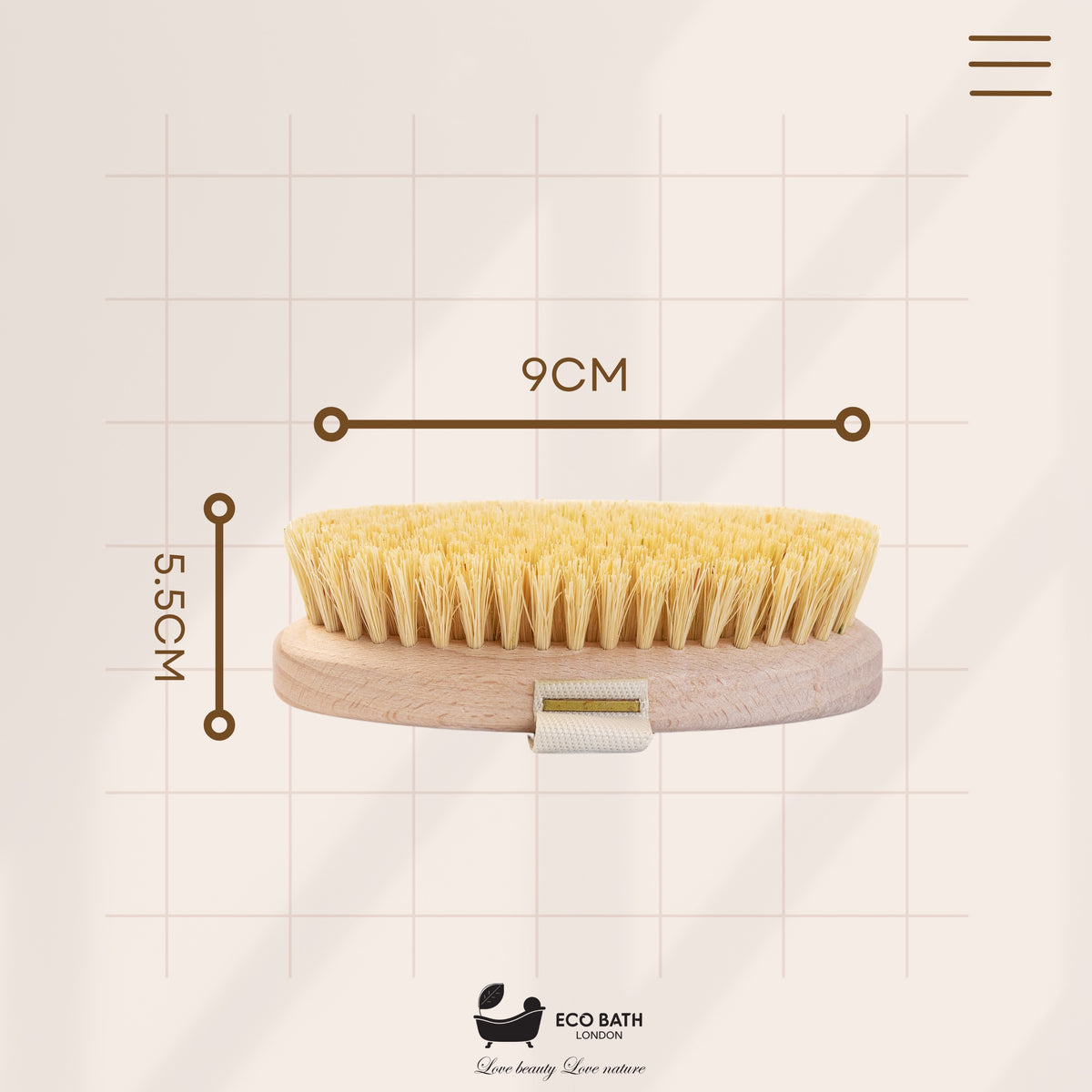 Eco Bath Handbürste aus natürlichem Sisal, hart