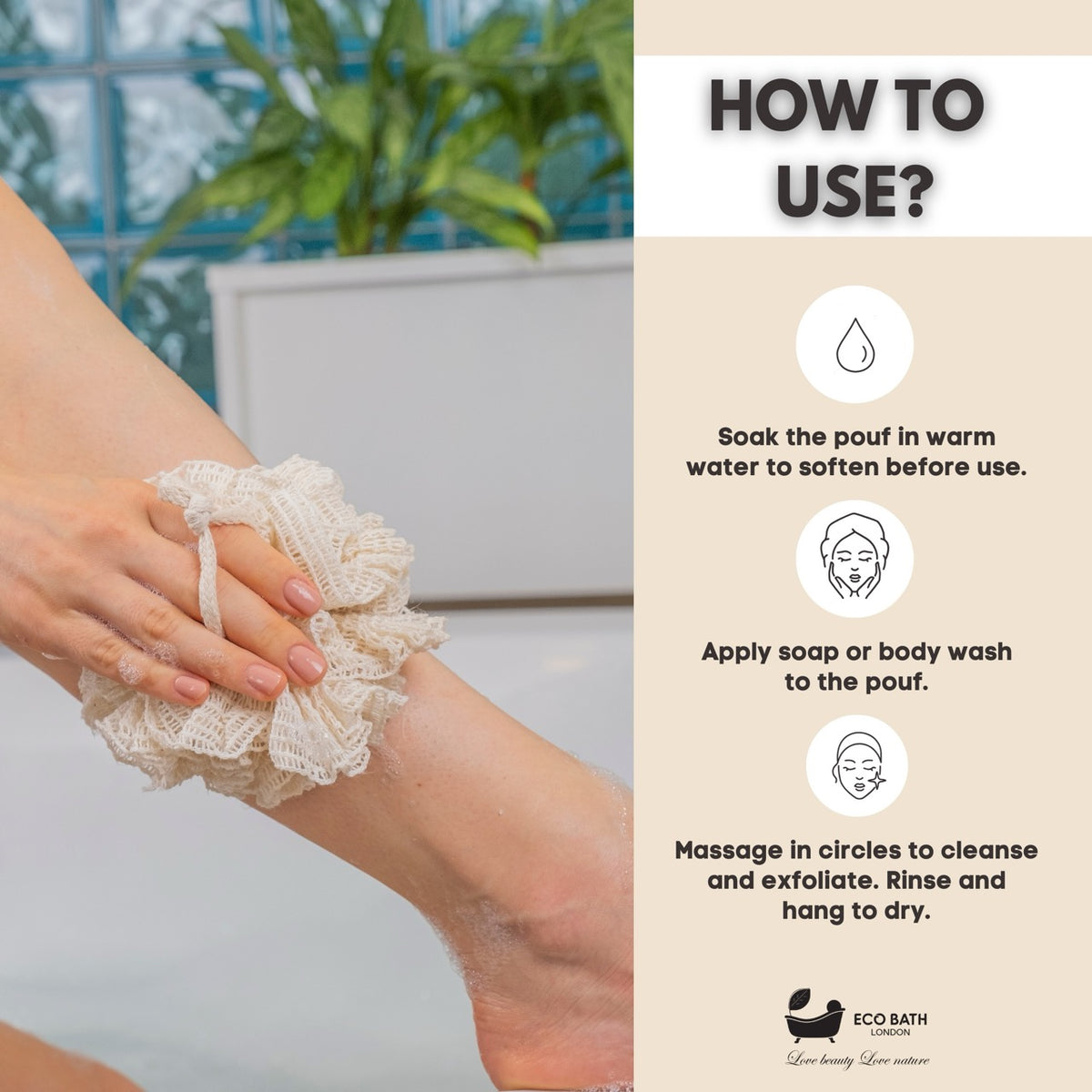 Eco Bath Ramie Bath Puff