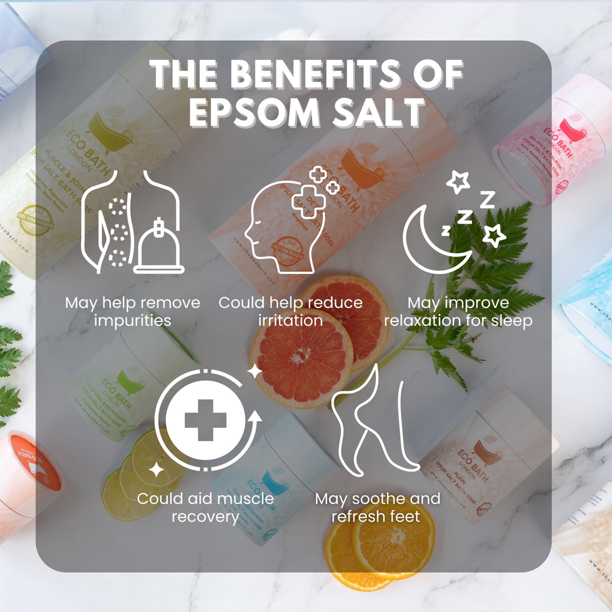 Eco Bath Relaxing Epsom Salt Bath Soak – Tube