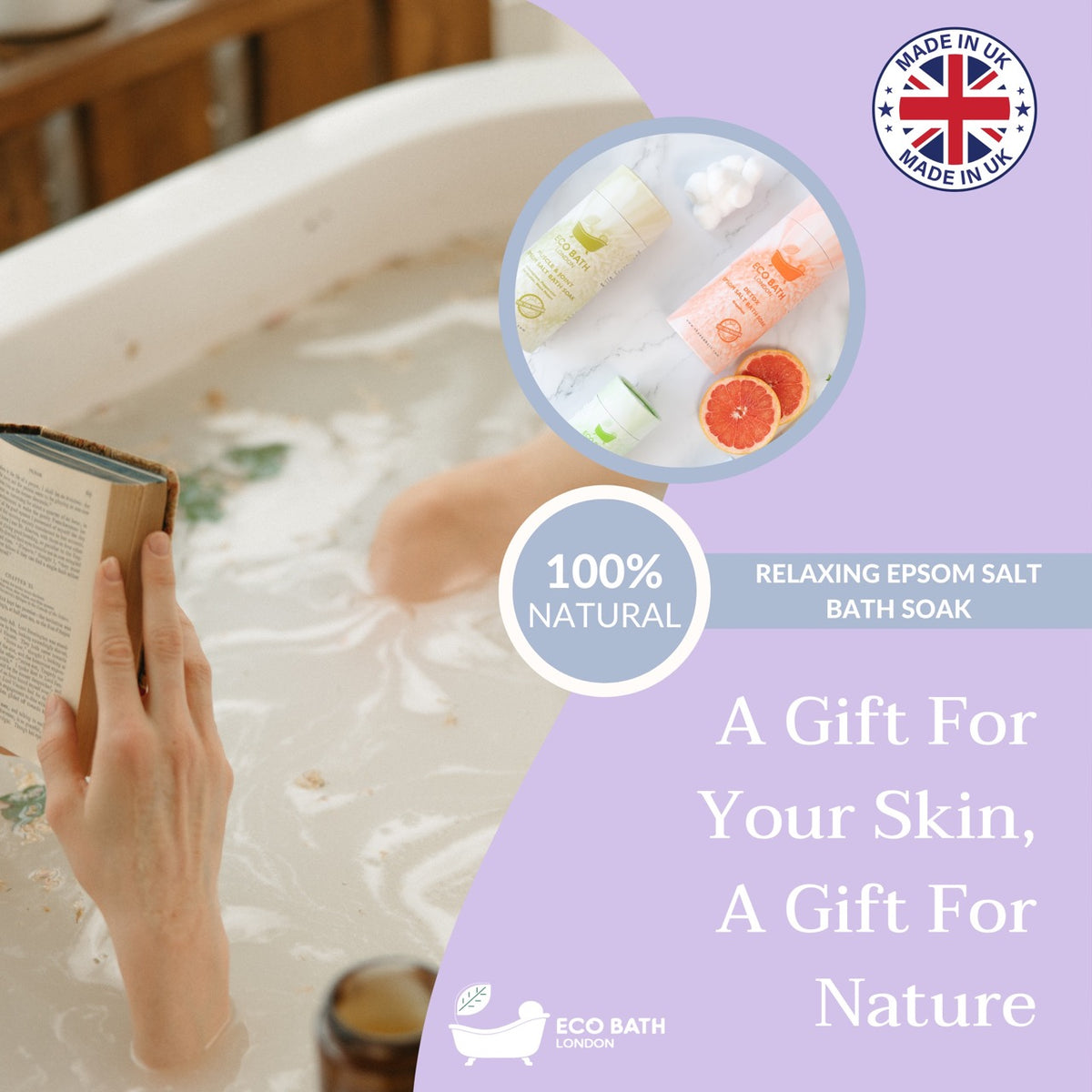 Eco Bath Relaxing Epsom Salt Bath Soak – Tube