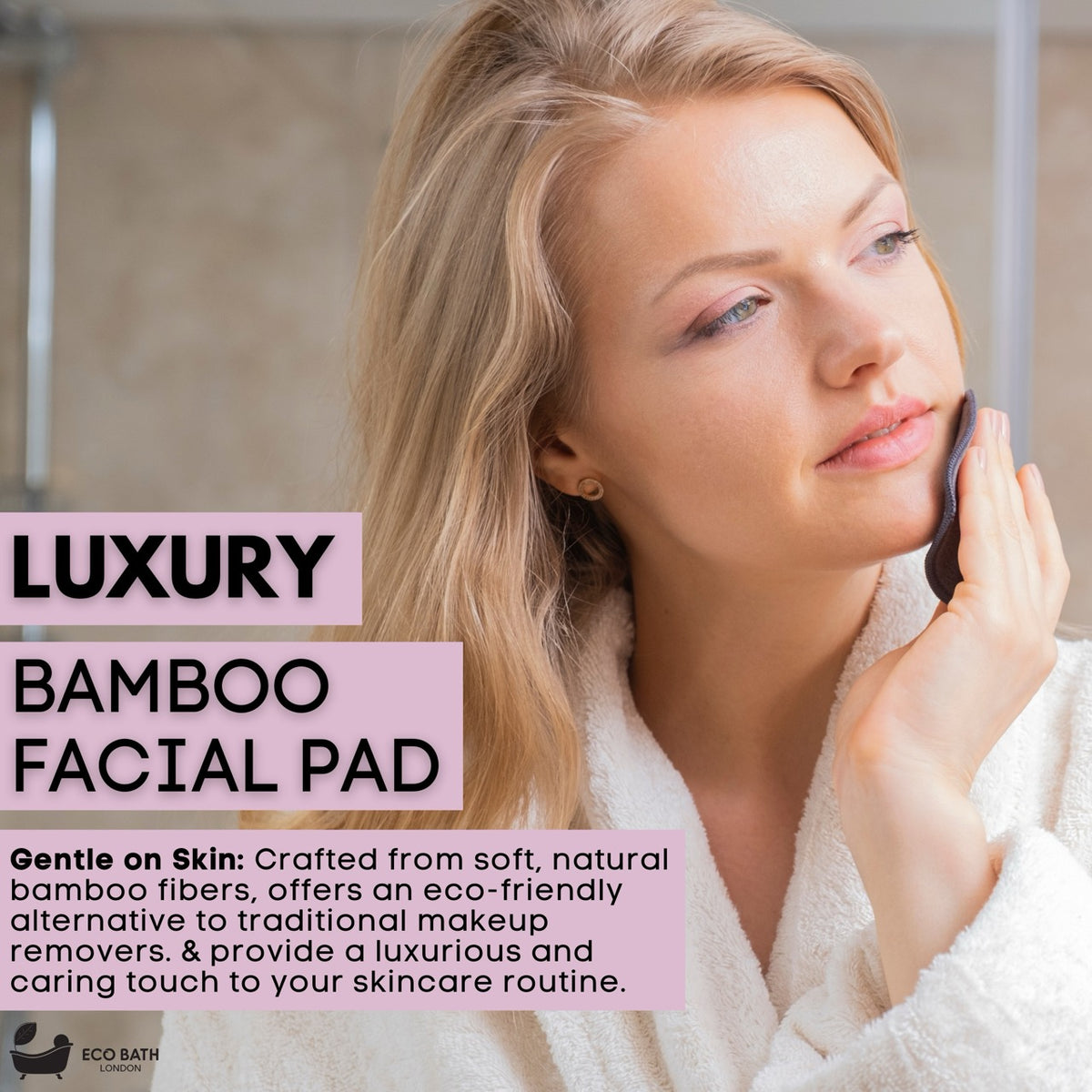 Eco Bath Bambus-Gesichtspads – 12er-Set
