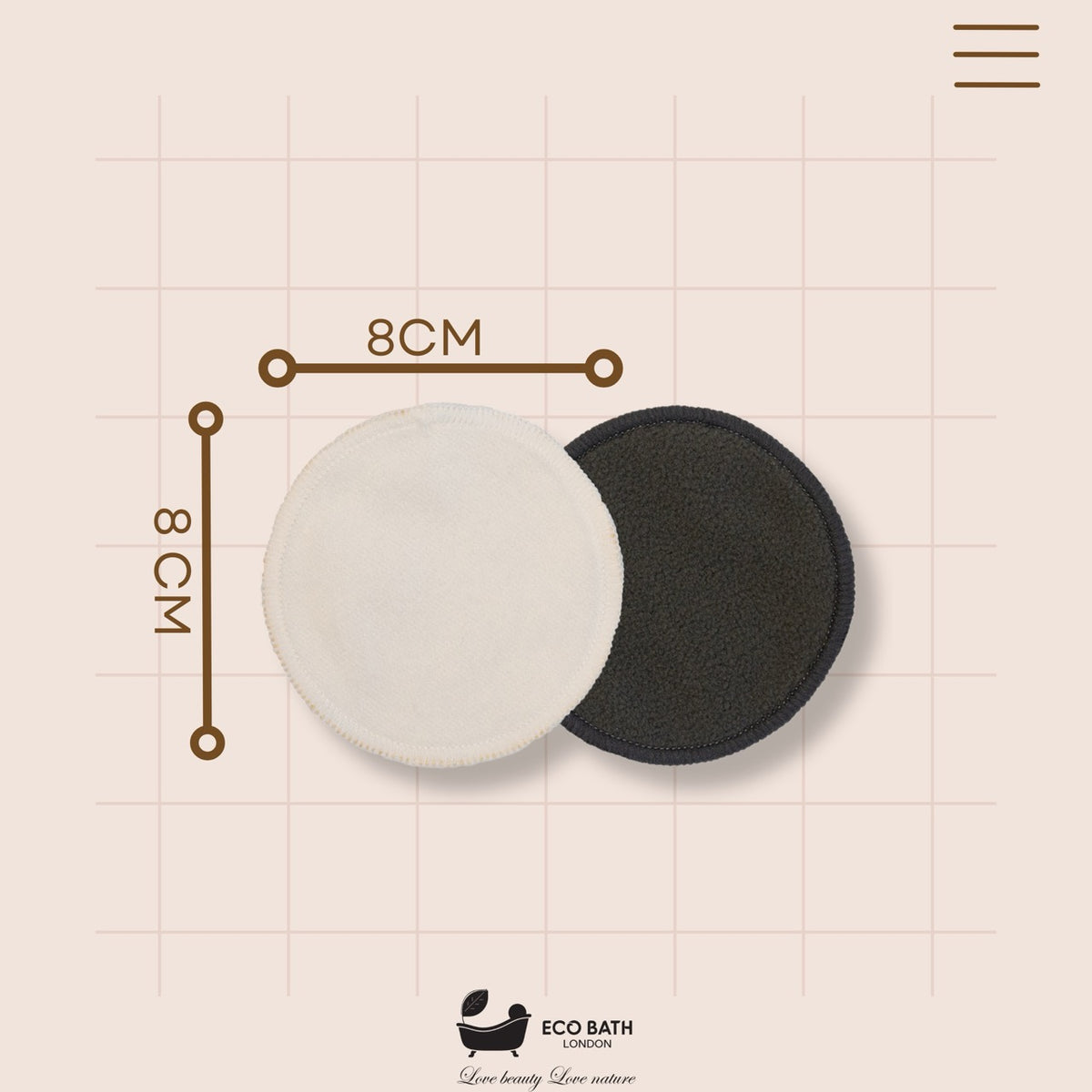 Eco Bath Bambus-Gesichtspads – 12er-Set