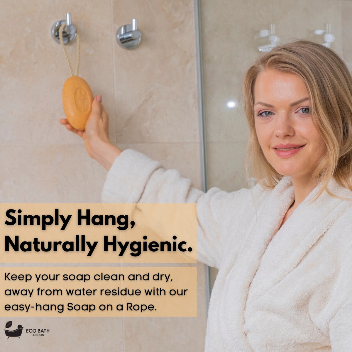 Öko-Badeseife Aprikose am Seil – 220 g