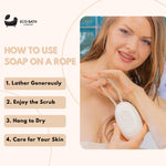 Öko-Badeseife aus Eselsmilch am Seil – 220 g