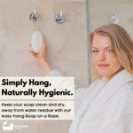 Öko-Badeseife aus Eselsmilch am Seil – 220 g