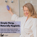 Öko-Badeseife mit Lavendel am Seil – 220 g