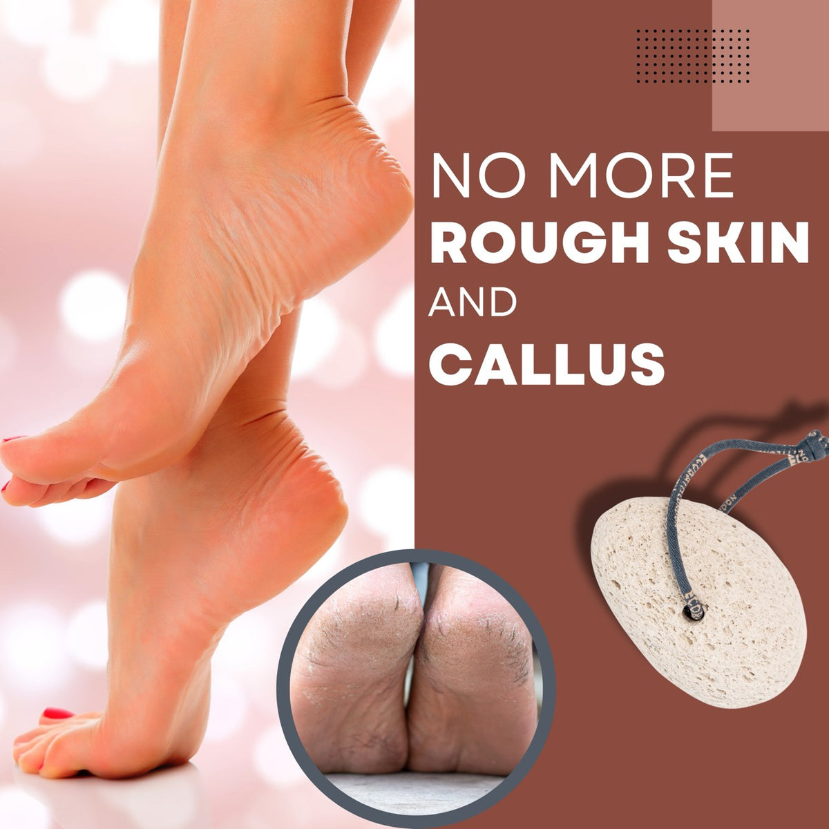 Öko-Bad, natürlicher Bimsstein (glatt mit Seil)