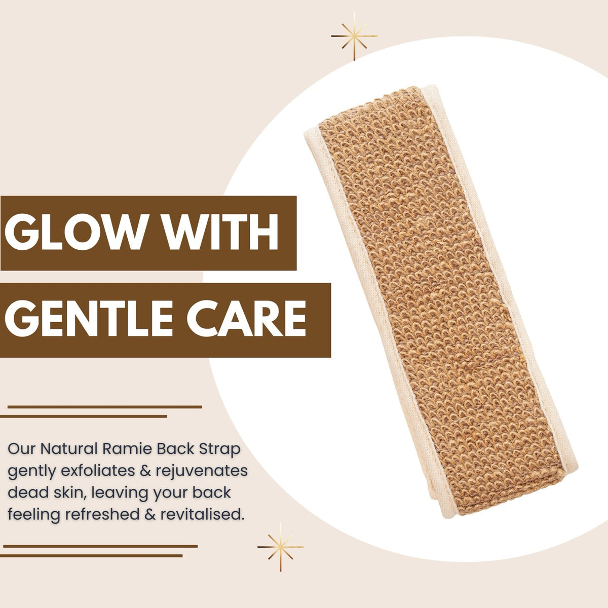 Eco Bath Natural Ramie Rückengurt