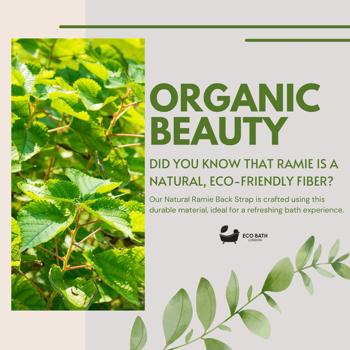 Eco Bath Natural Ramie Badehandschuh