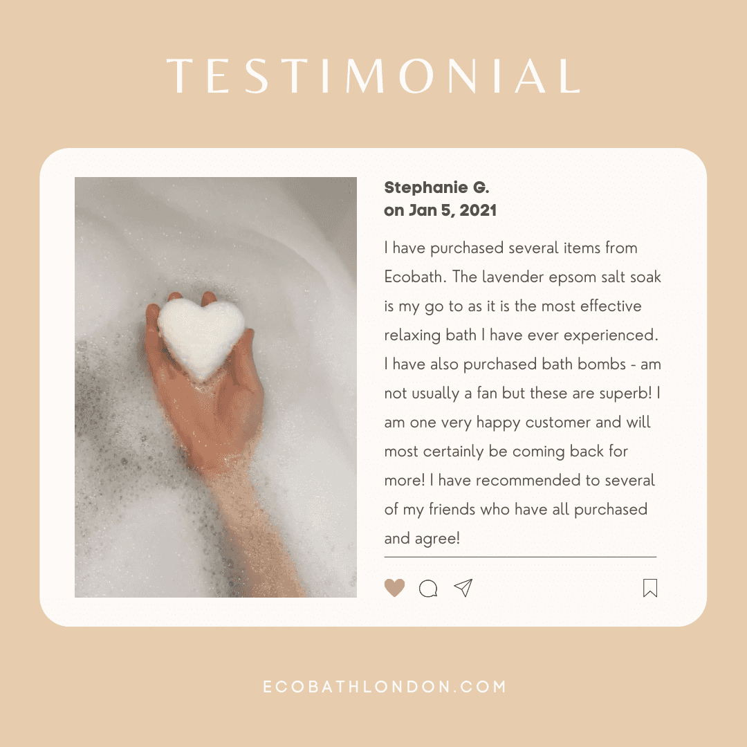 Bath Fizzer Big Heart Shape Lavender - Eco Bath London™