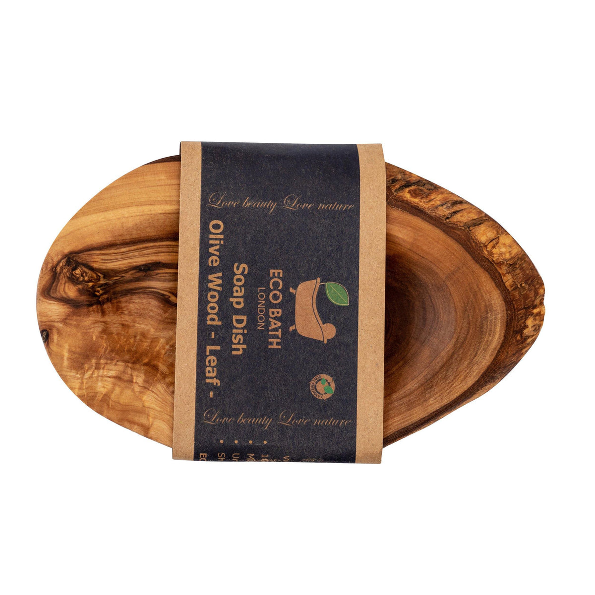 Eco Bath Soap Dish - Olive Wood Leaf - Eco Bath London™