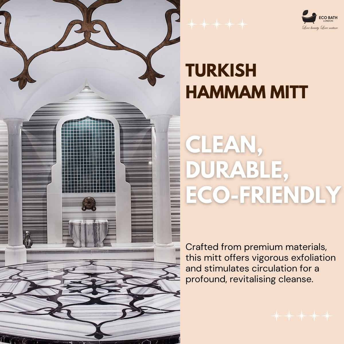 Eco Bath Turkish Bath Mitt (Fine Texture)
