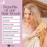 Brosse à cheveux en bambou Eco Bath avec épingles en bois 