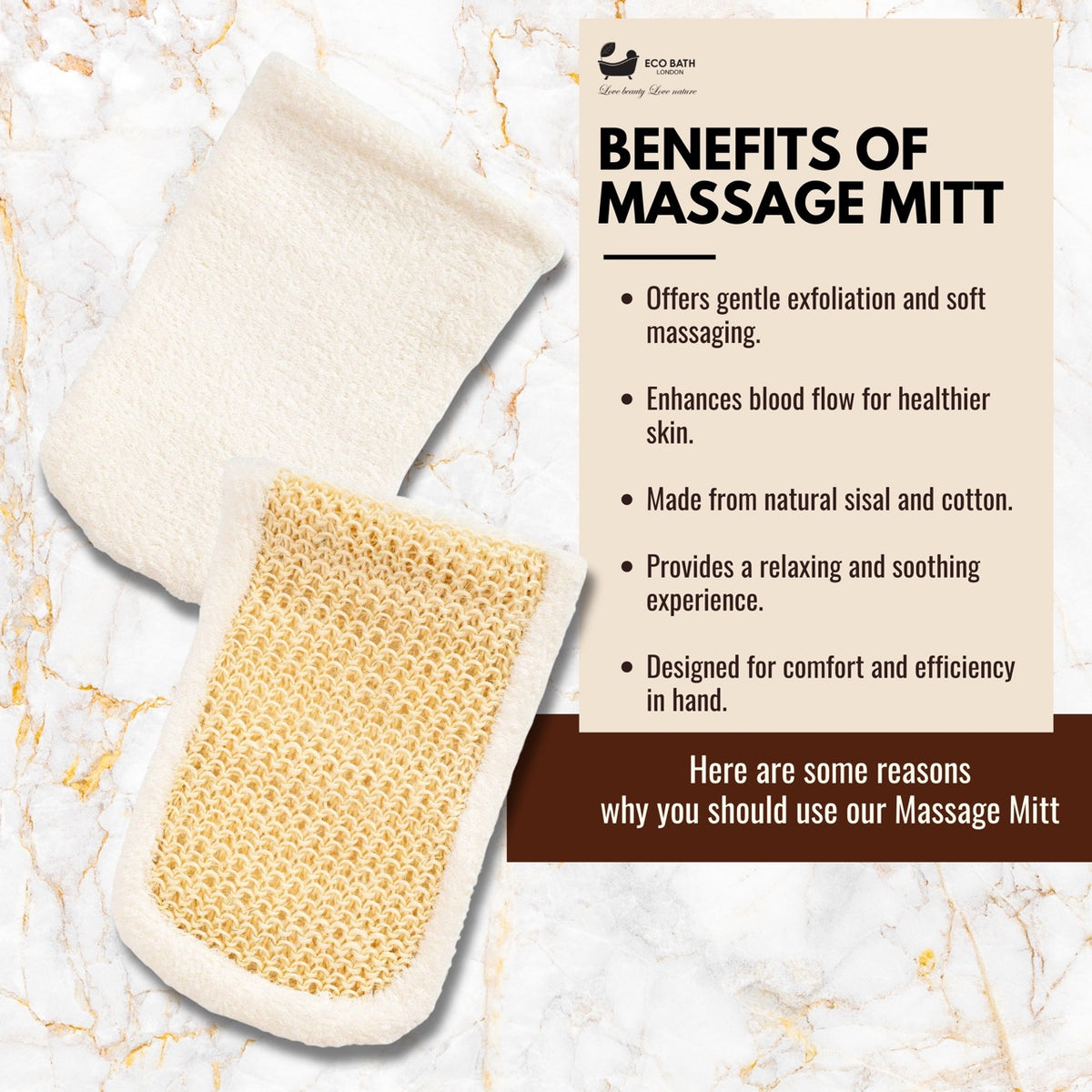 Eco Bath Bamboo & Natural Sisal Massage Mitt