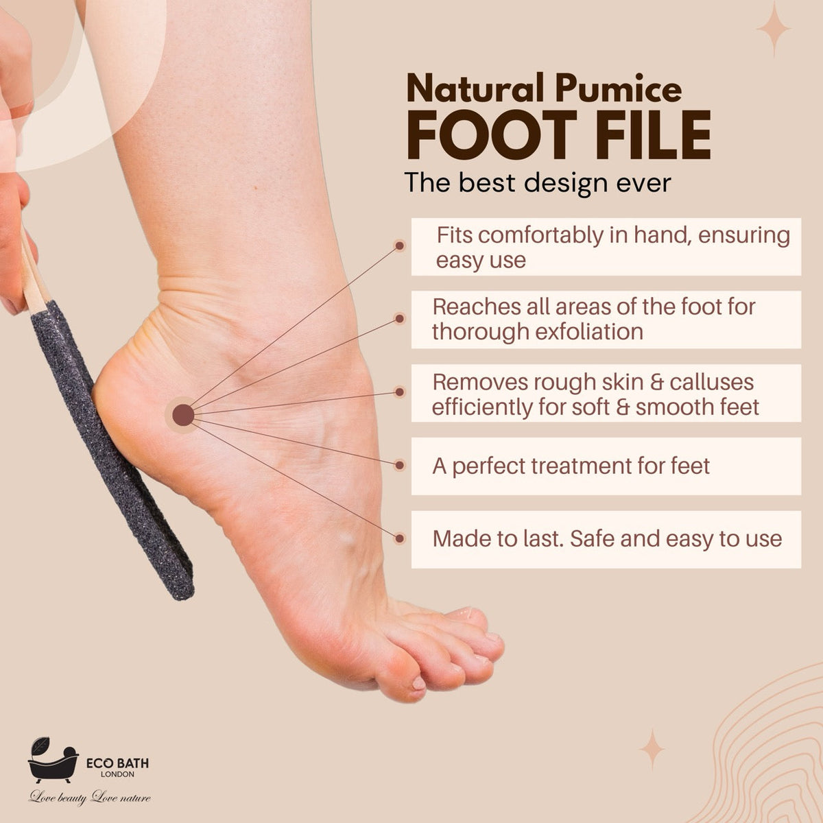 Eco Bath Natural Pumice Foot Files