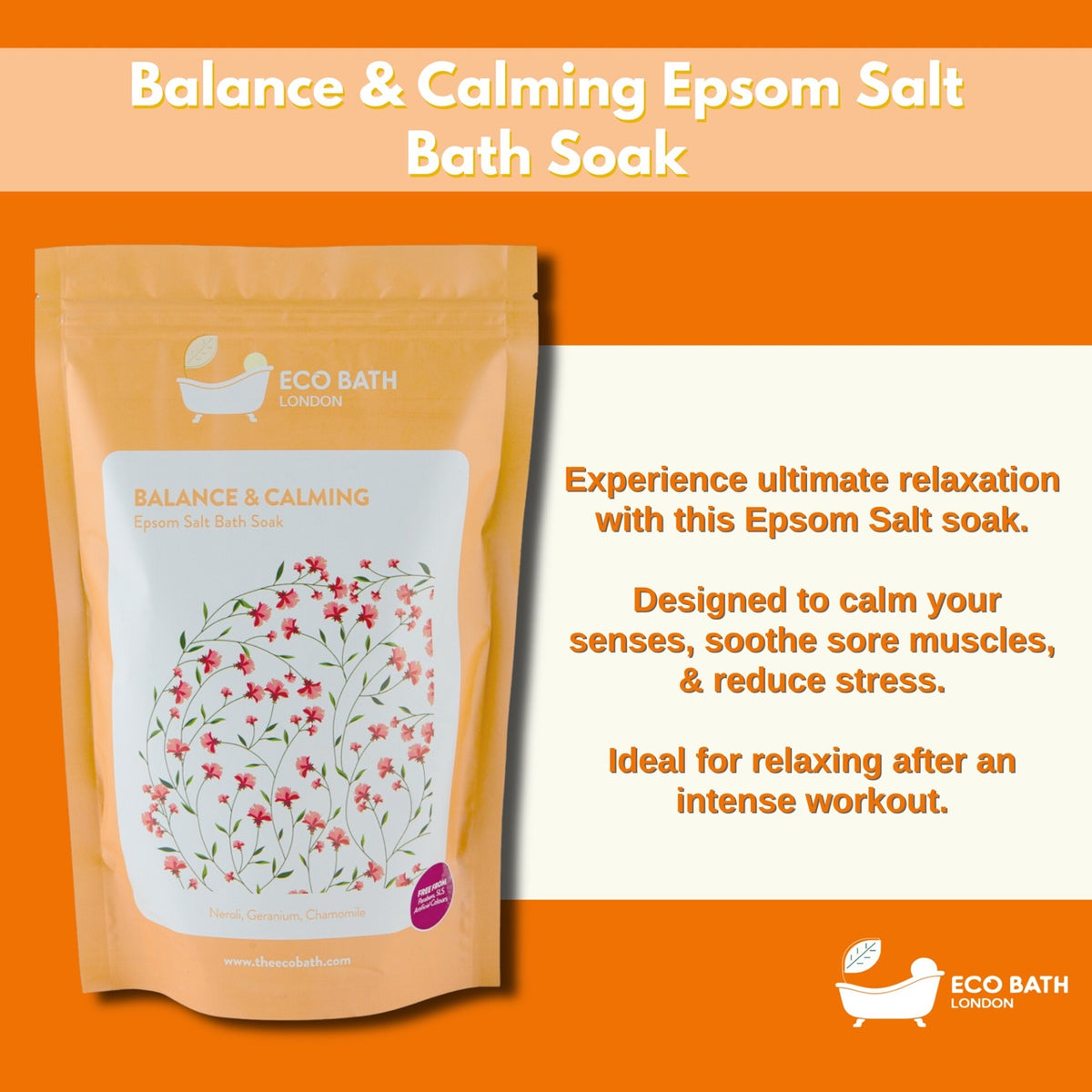 Öko-Balance- und beruhigendes Epsom-Salz-Badebad – Beutel | 500g und 1000g