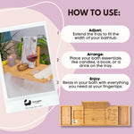 Luxuriöses Bambus-Badetablett 