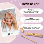 Öko-Bade-Bambuszahnbürste im Bambusrohr | Erster Schritt zu nachhaltigem Leben