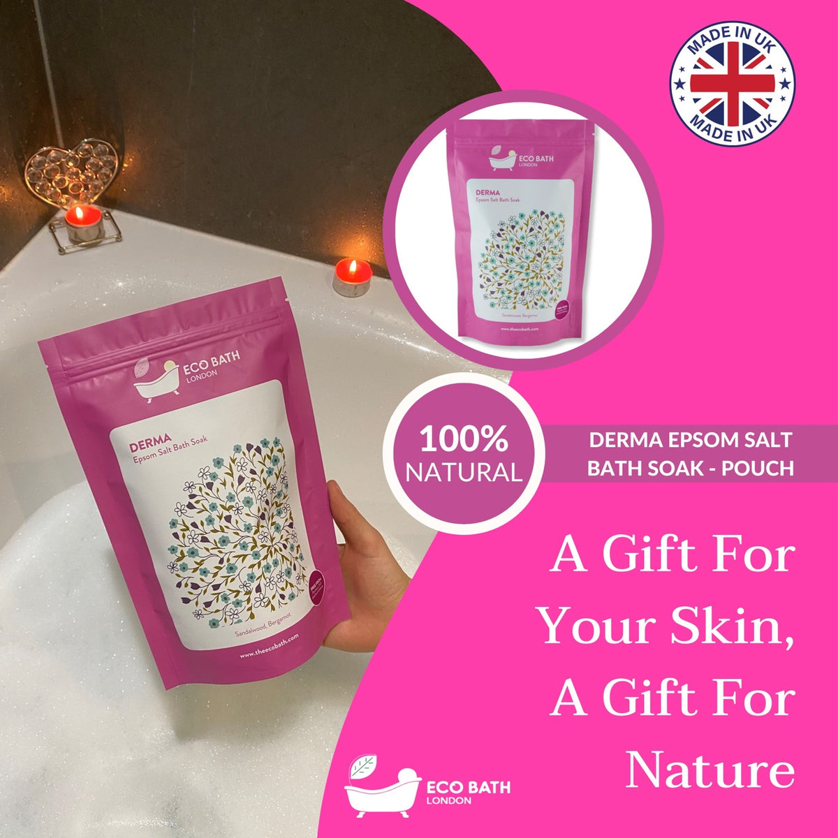 Eco Bath Derma Epsom Salt Bath Soak – Beutel | 500g und 1000g