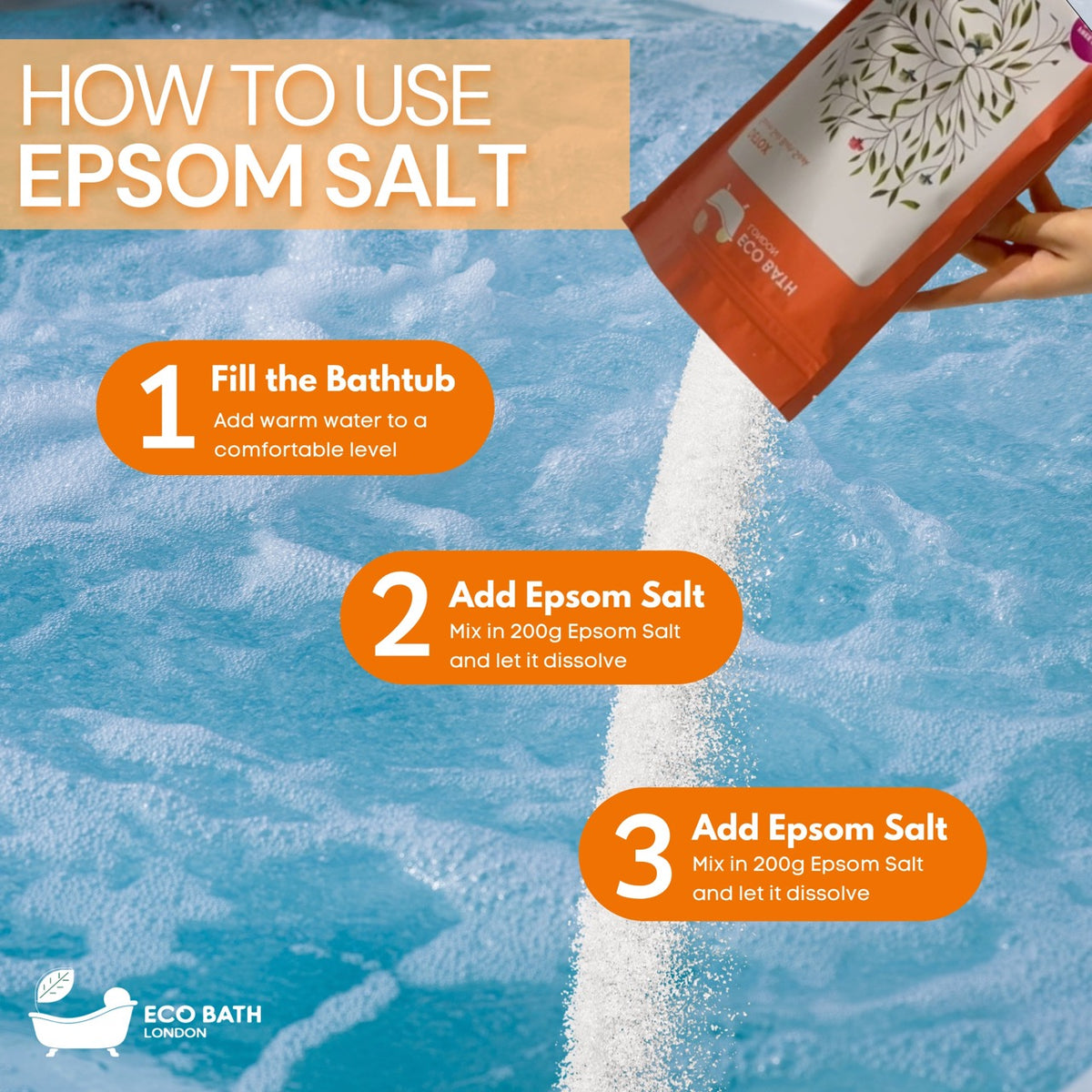 Eco Bath Detox Epsom Salt Bath Soak - Pouch | 500g & 1000g