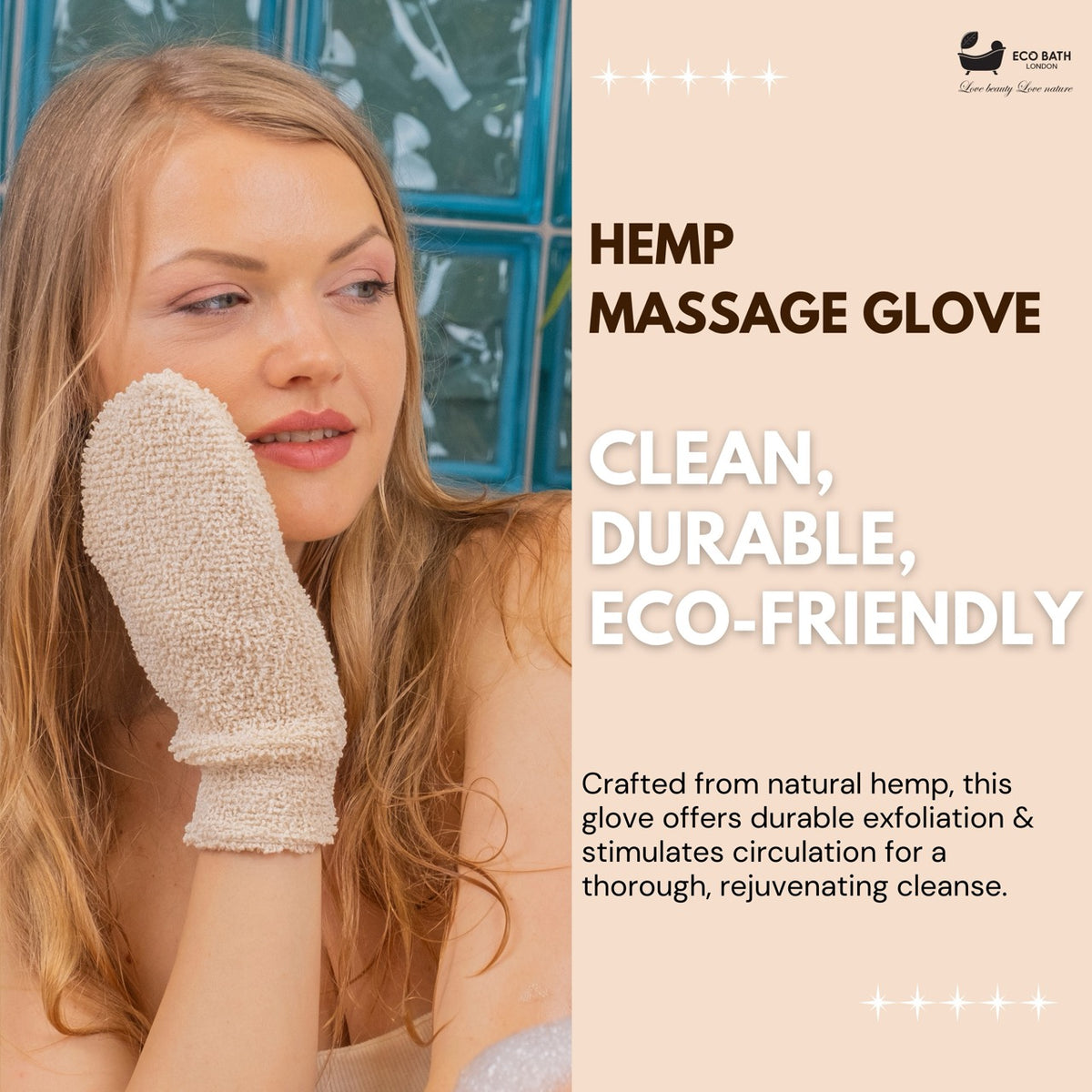 Eco Bath Hemp Massage Glove