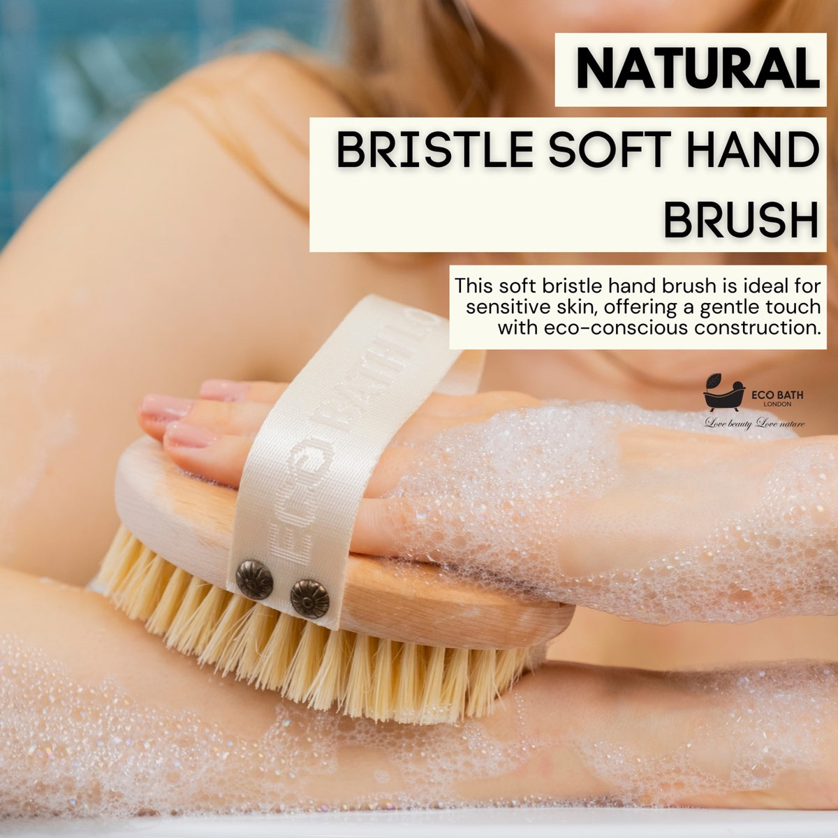 Eco Bath Natural Bristle Soft Hand Brush