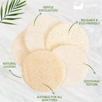 Eco Bath Natürliche Luffa-Gesichtspads 