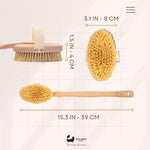 Brosse pour le corps en sisal naturel Eco Bath avec poils durs 