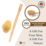 Brosse pour le corps en sisal naturel Eco Bath avec poils durs 