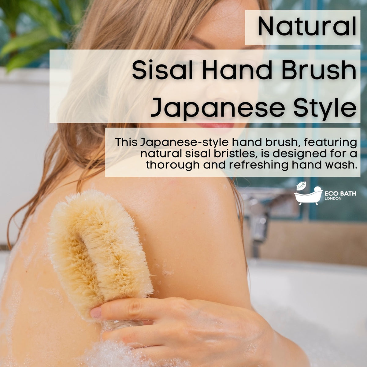 Eco Bath Natural Sisal Round Brush Japanese Style