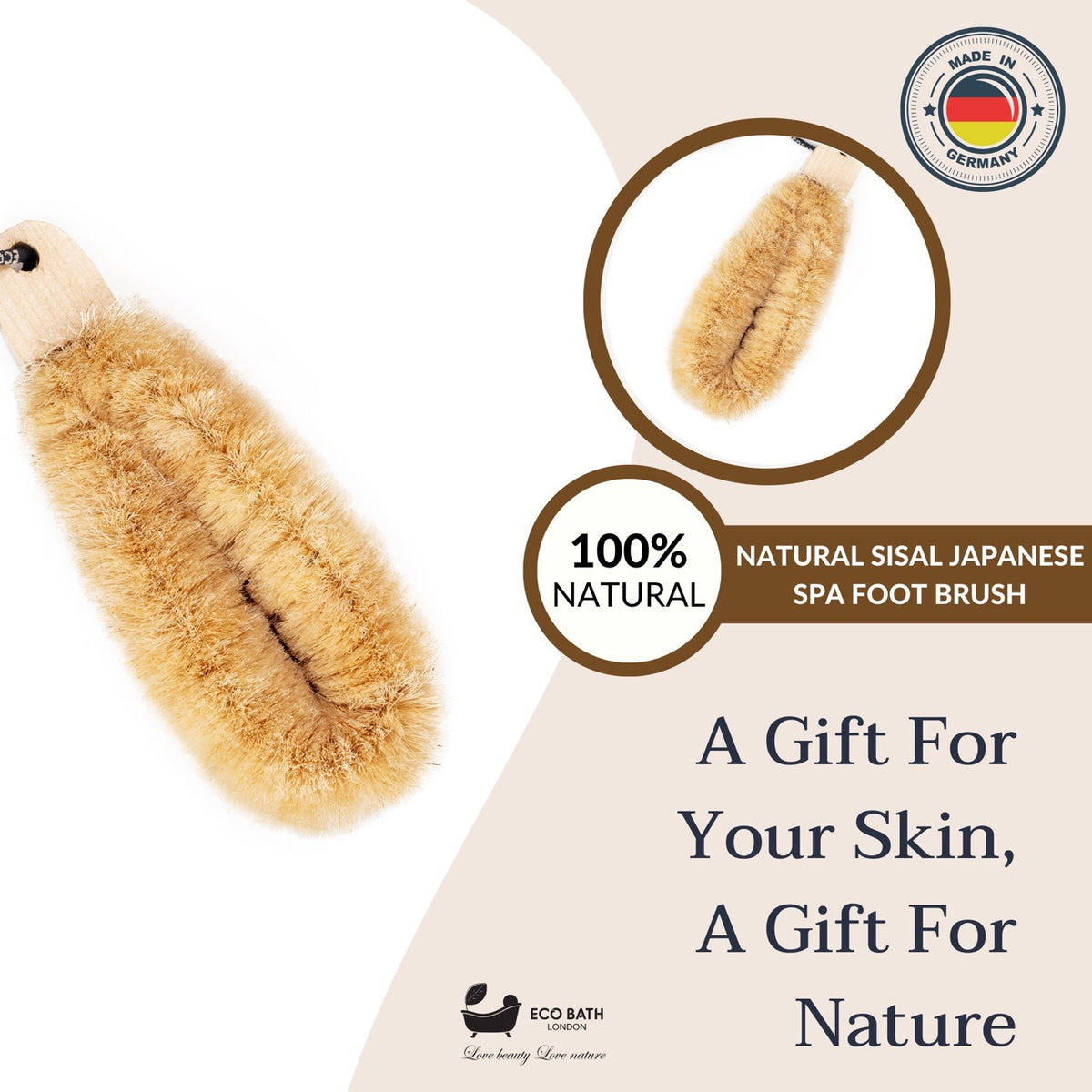 Natural Sisal Japanese Spa Foot Brush