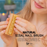 Eco Bath Nagelbürste aus natürlichem Sisal-Buchenholz 
